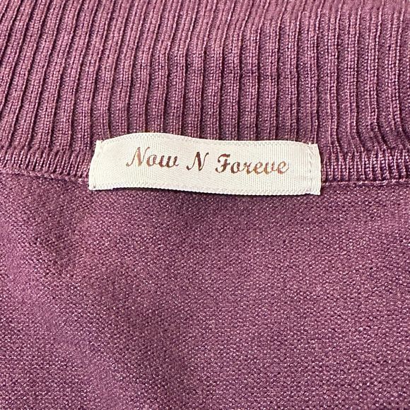 Now & Foreve Purple Long Cardigan Sweater Size M/L - Picture 5 of 7